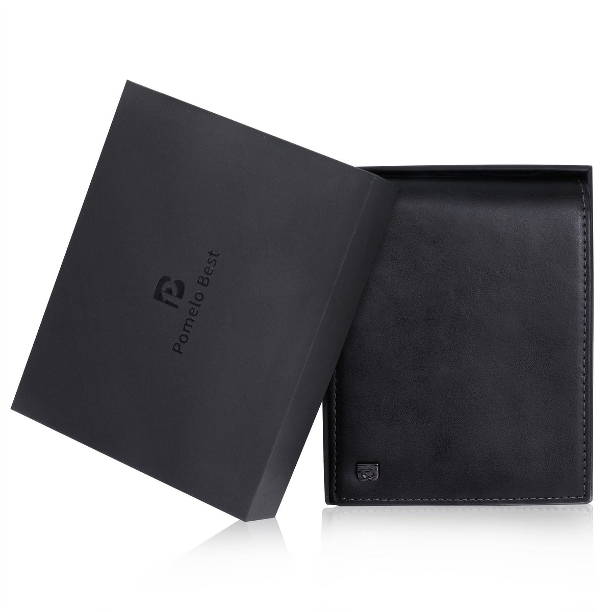 Men's Cowhide Leather Anti-RFID Wallet with Coin Pocket