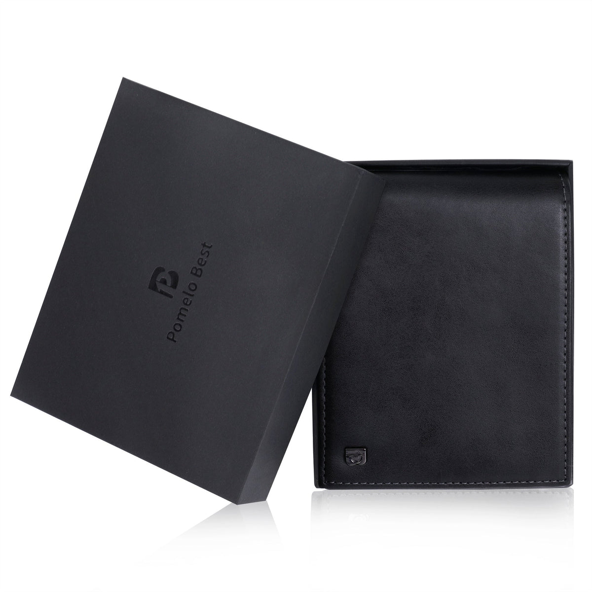 Men's Cowhide Leather Anti-RFID Wallet with Coin Pocket