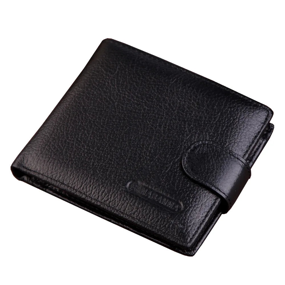 Genuine Leather Wallet - Luxury, RFID Security, and Large Capacity