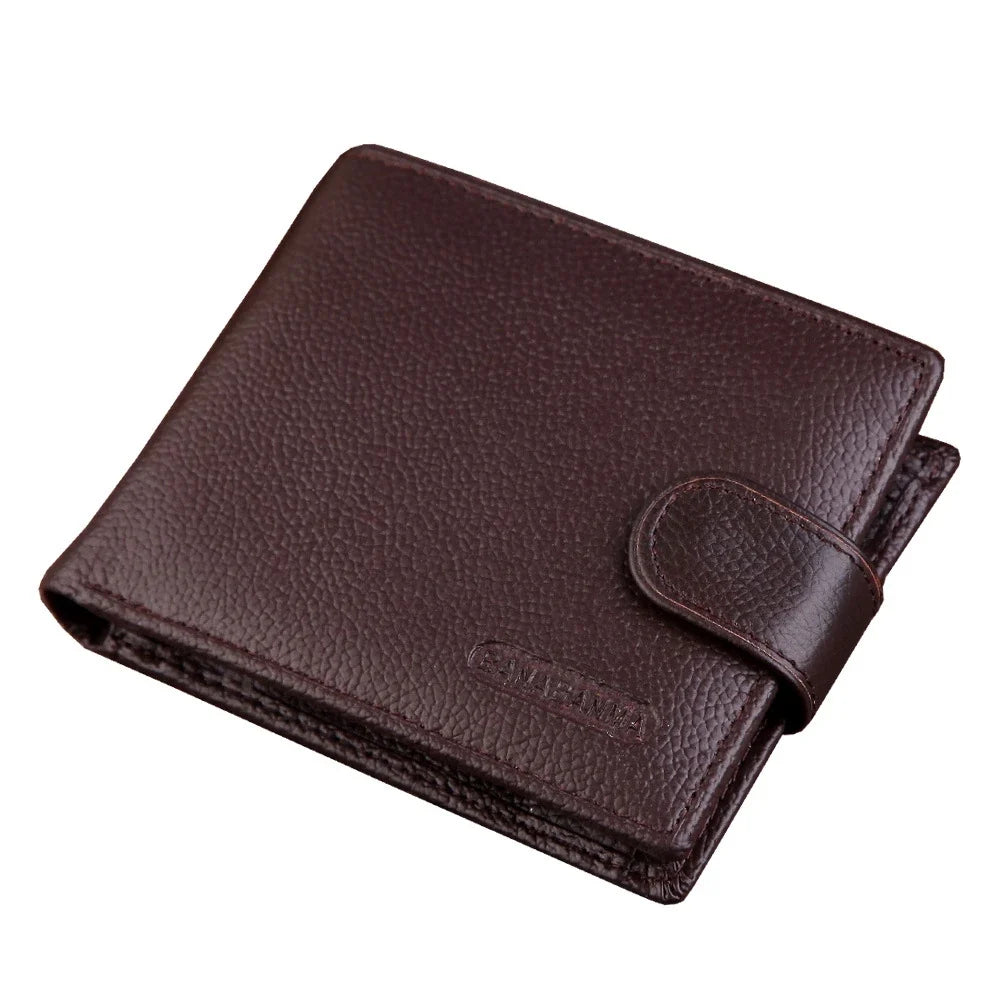 Genuine Leather Wallet - Luxury, RFID Security, and Large Capacity