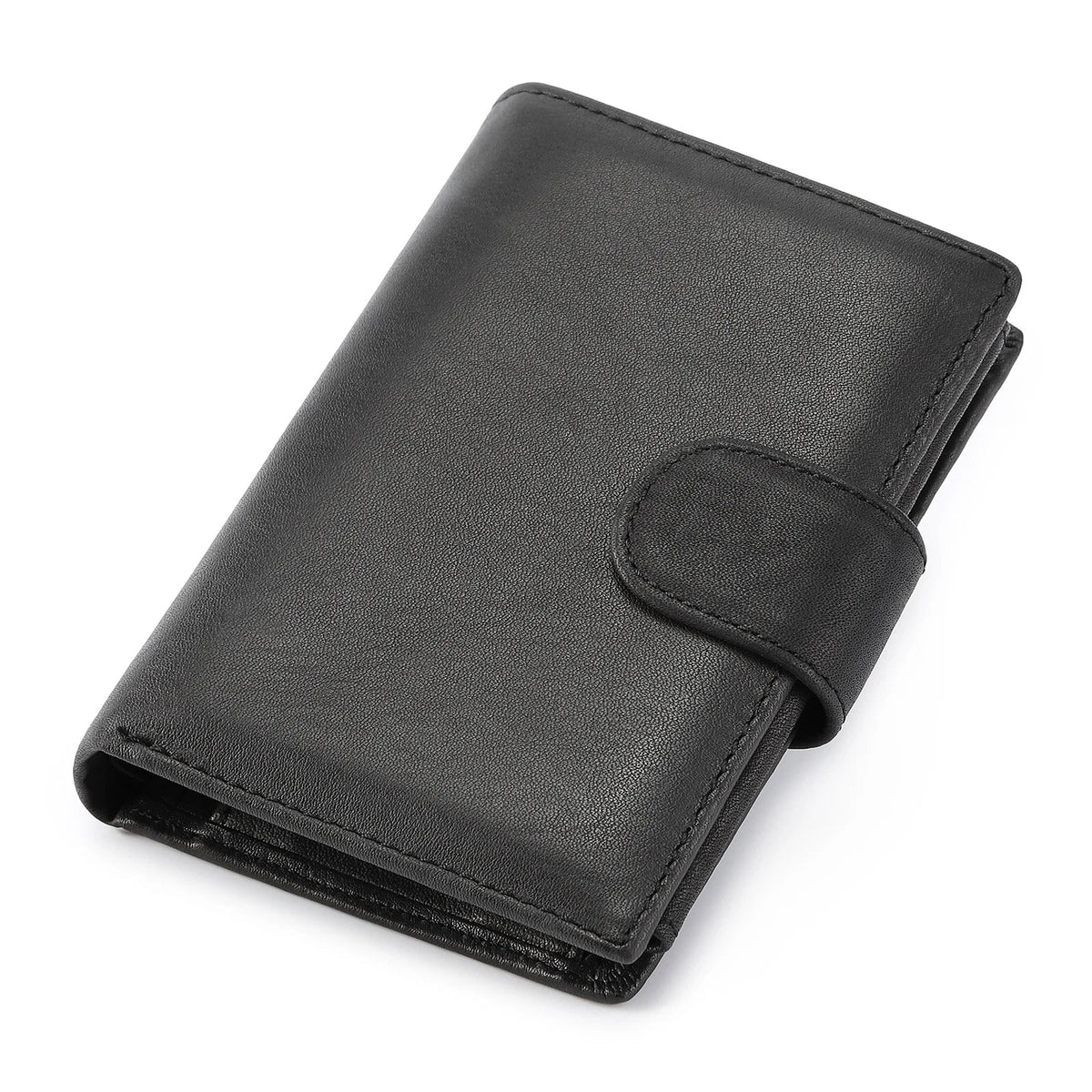 100% Genuine Cowhide Leather Men's Wallet with RFID Protection and Vintage Style