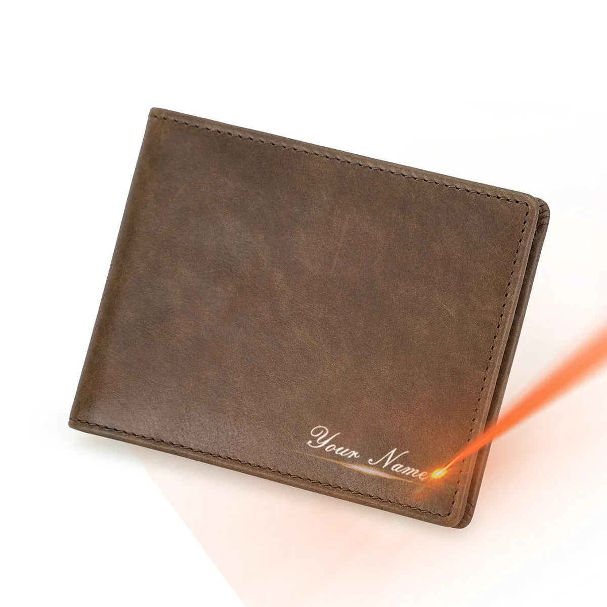 Slim Genuine Leather Wallet for Men - Mini Size