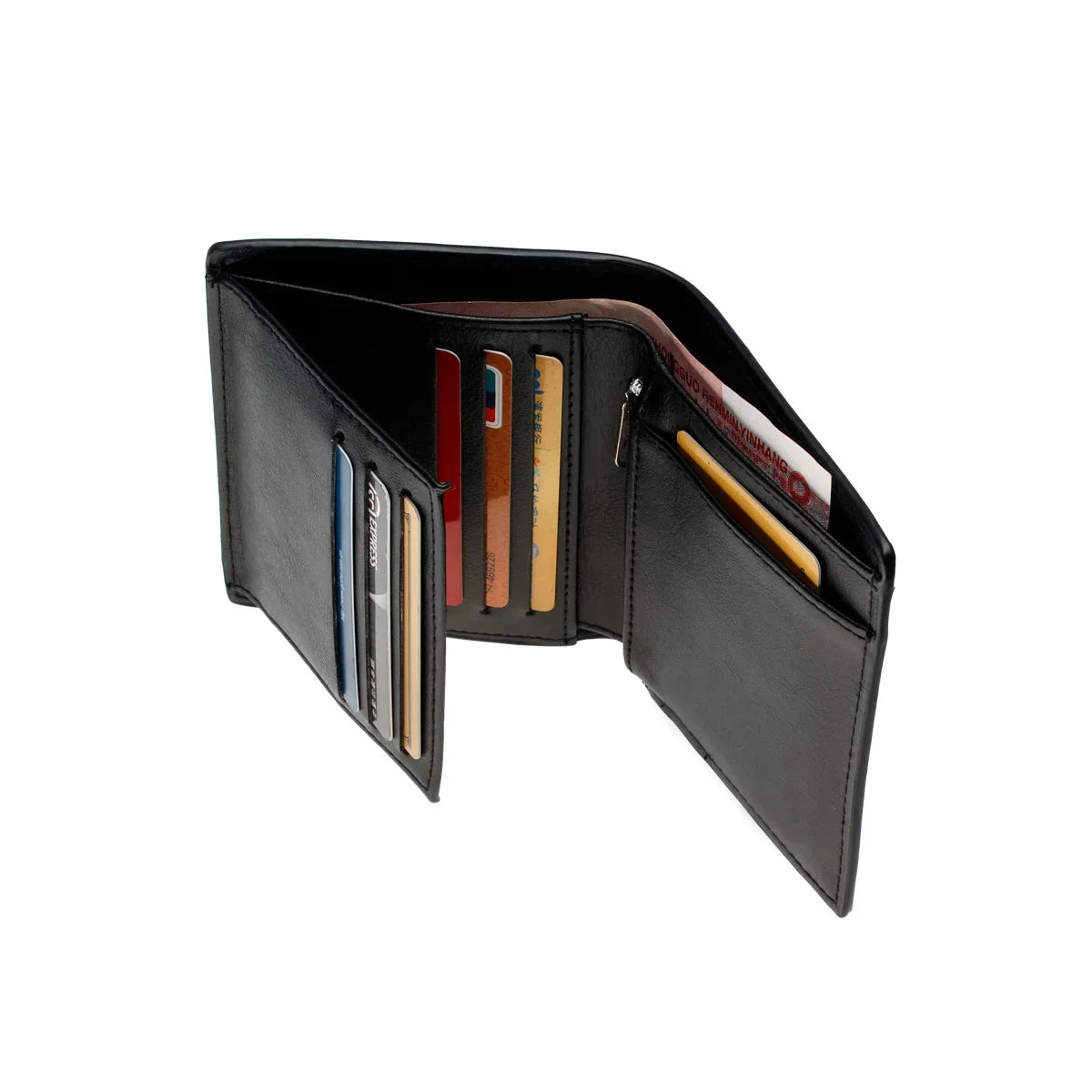 Compact PU Design Men's Wallet with Card Holder and Multiple Compartments