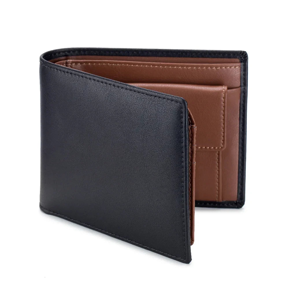 Genuine Cowhide Leather Men's Wallet with RFID Blocking