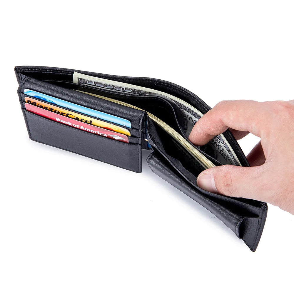 Genuine Cowhide Leather Men's Wallet with RFID Blocking