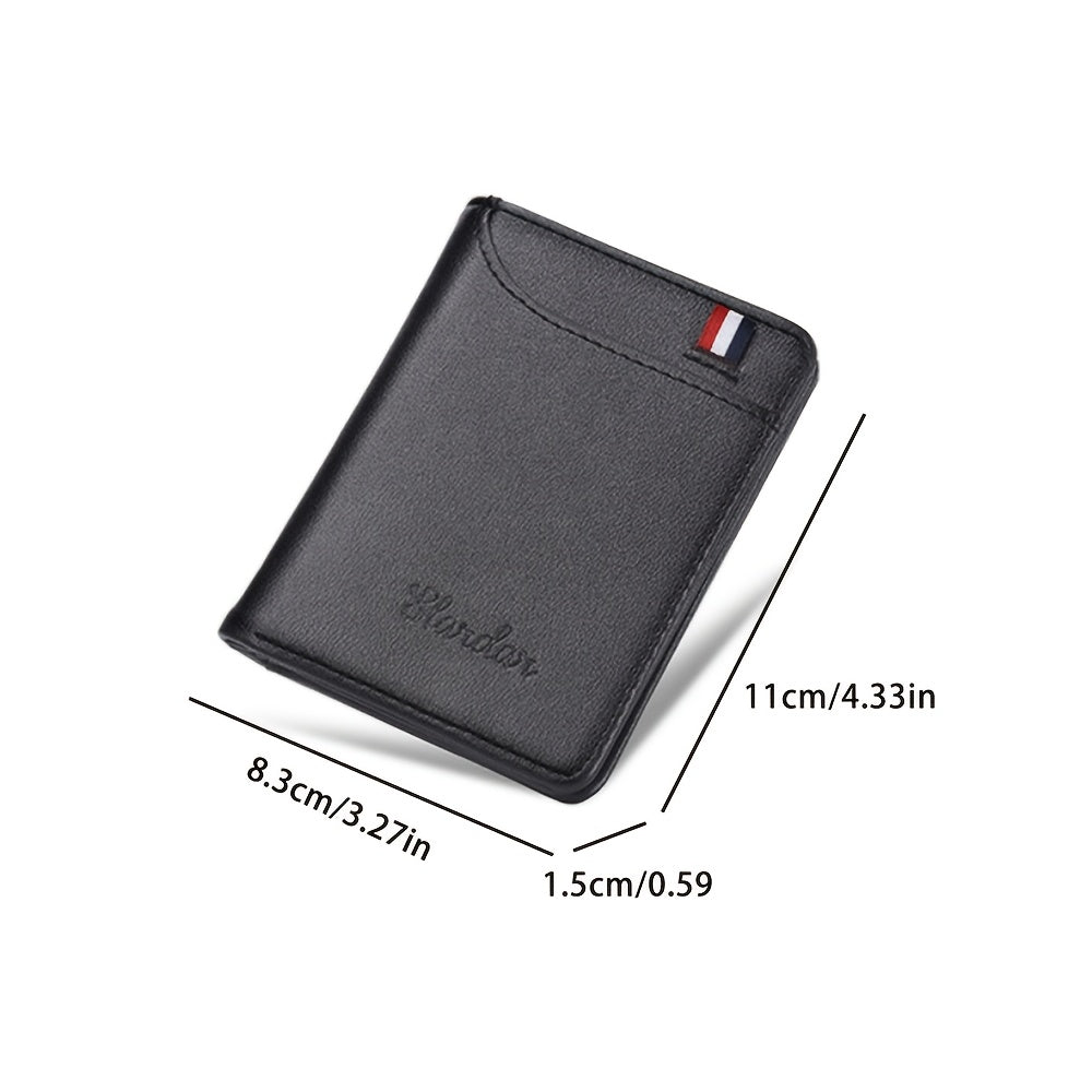 Men's 1.5 cm Faux Leather Wallet with ID Window