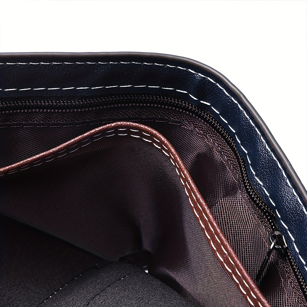 Personalized Two-Tone Slim Men's Wallet with Zippered Pocket