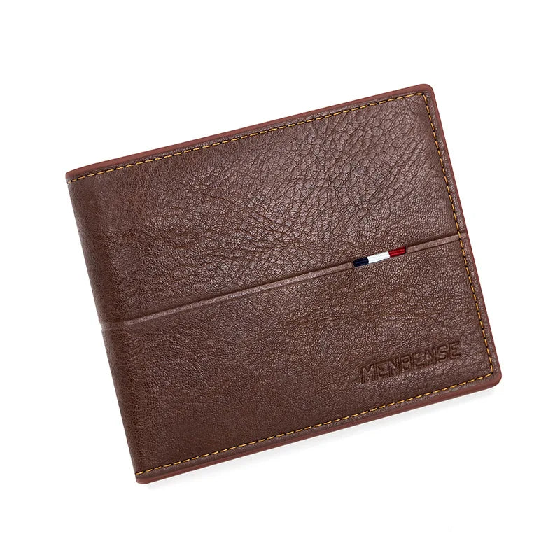 Men's Litchi Grain Wallet, Snap Closure 0.7 in