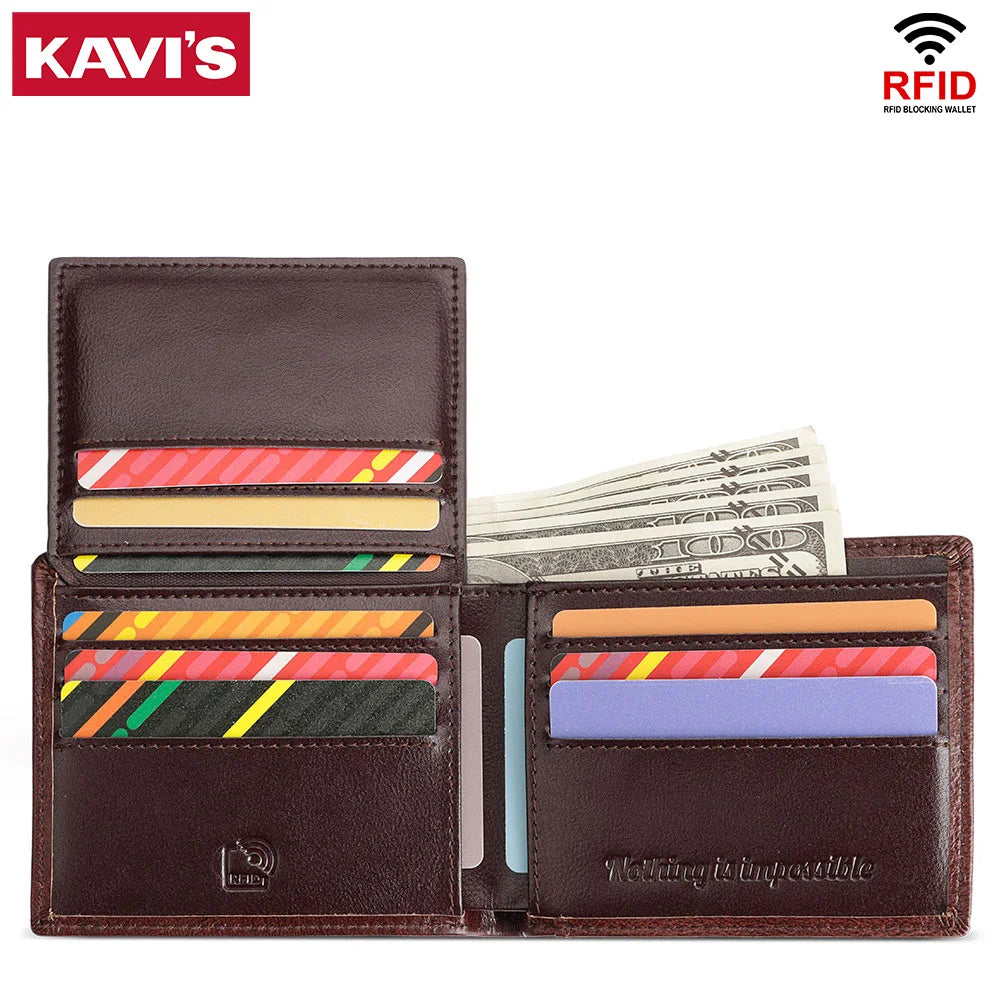 Genuine Leather Wallet - Premium Organization & RFID Security