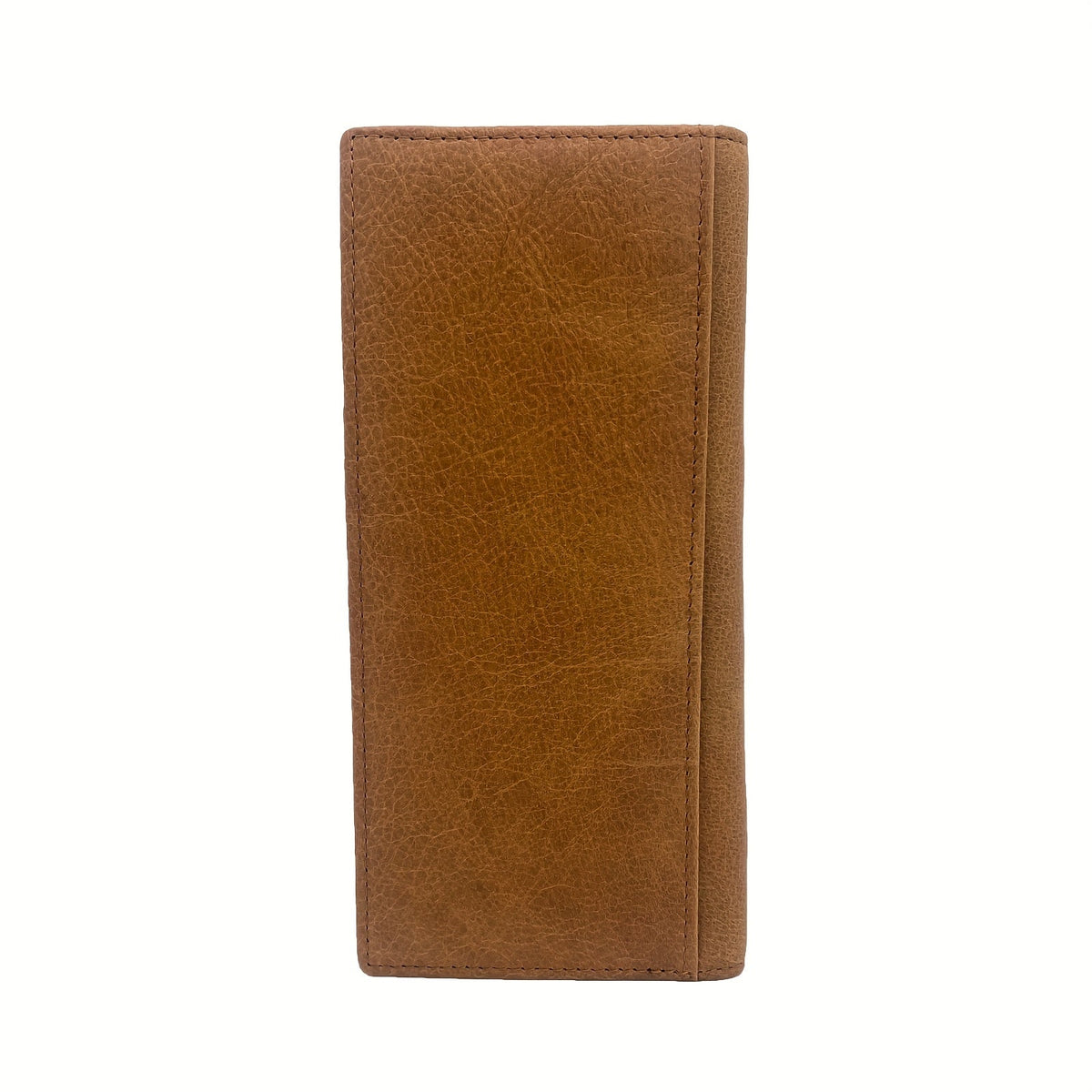 Long men's floral embossed leather wallet, western style