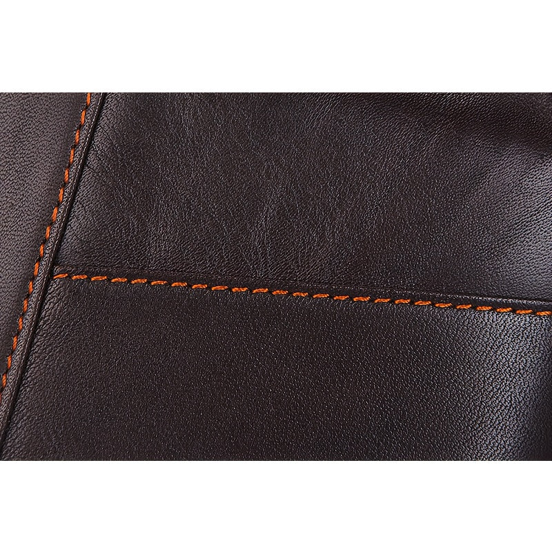 Men's Long Cowhide Wallet with Zipper and Wrist Strap