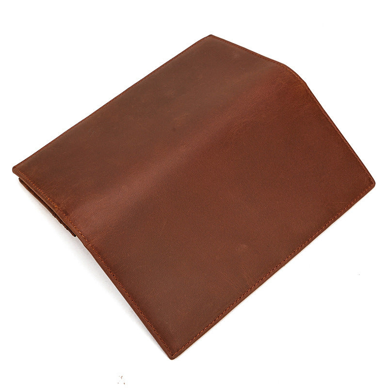 Extra Slim Long Men's Wallet in Oiled Cowhide Leather