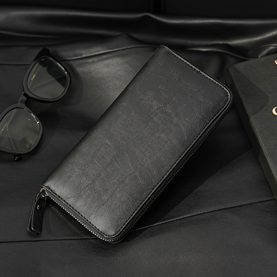 Men's Long Zippered Wallet with 20 cm Phone Pocket Image