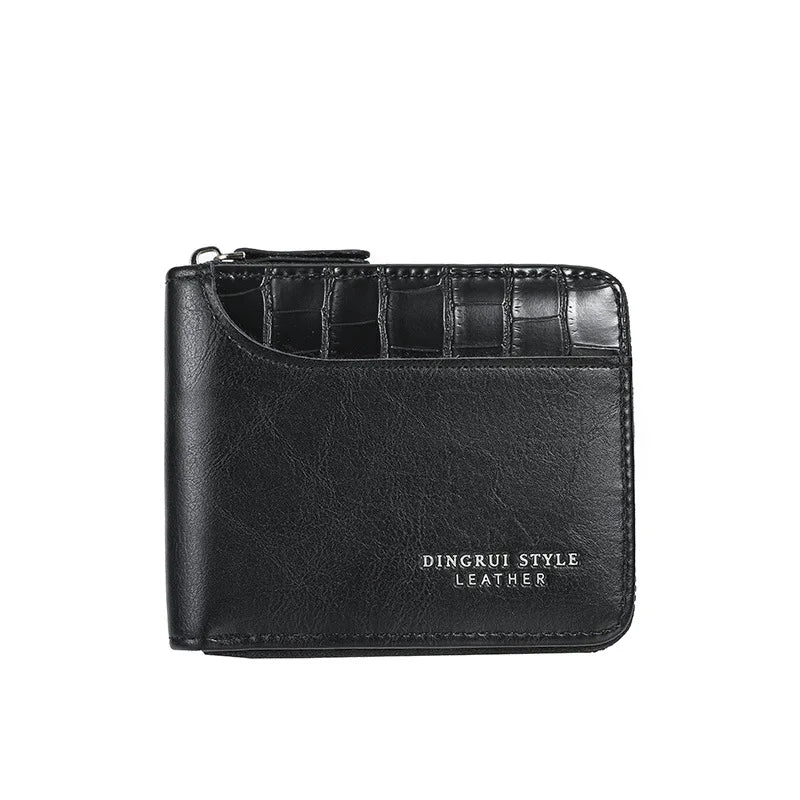 Luxury Leather Wallet for Men with RFID Protection and Zippered Coin Pocket Image