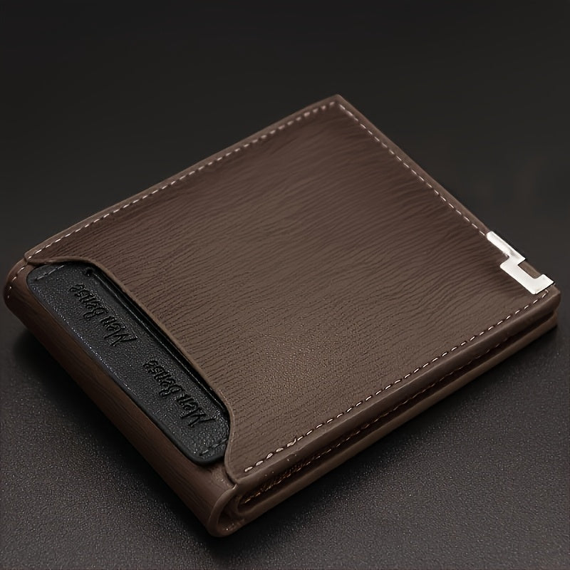 Men's Dark Brown Wallet with Removable Card Holder