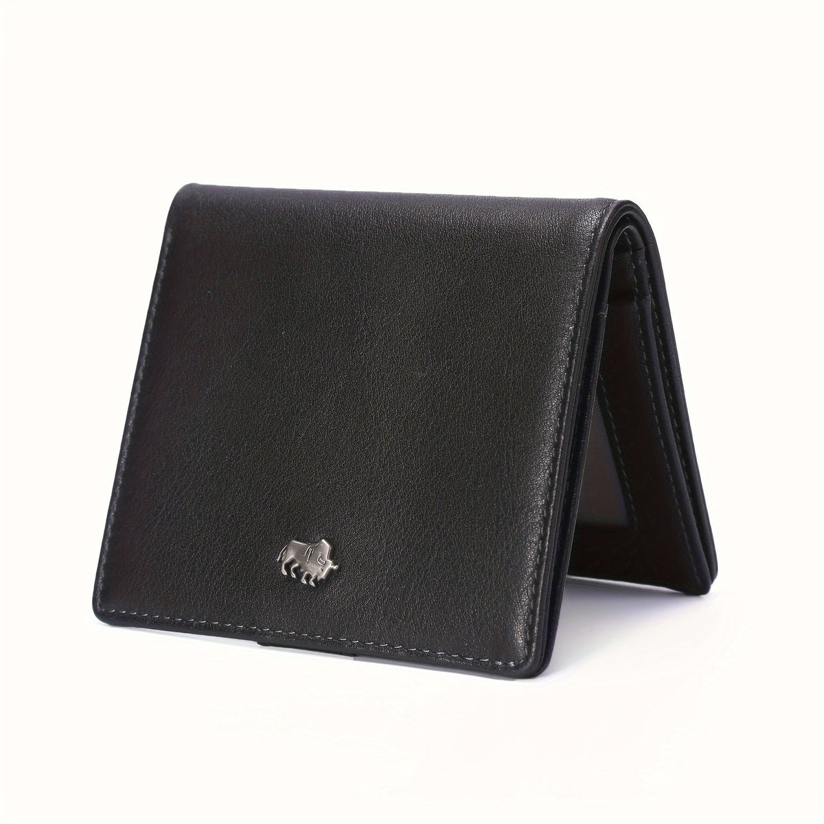 Men's Mini Cowhide Leather Wallet, 8 Card Slots