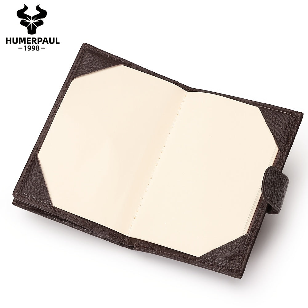 Men's Passport and Card Wallet, Cowhide Leather