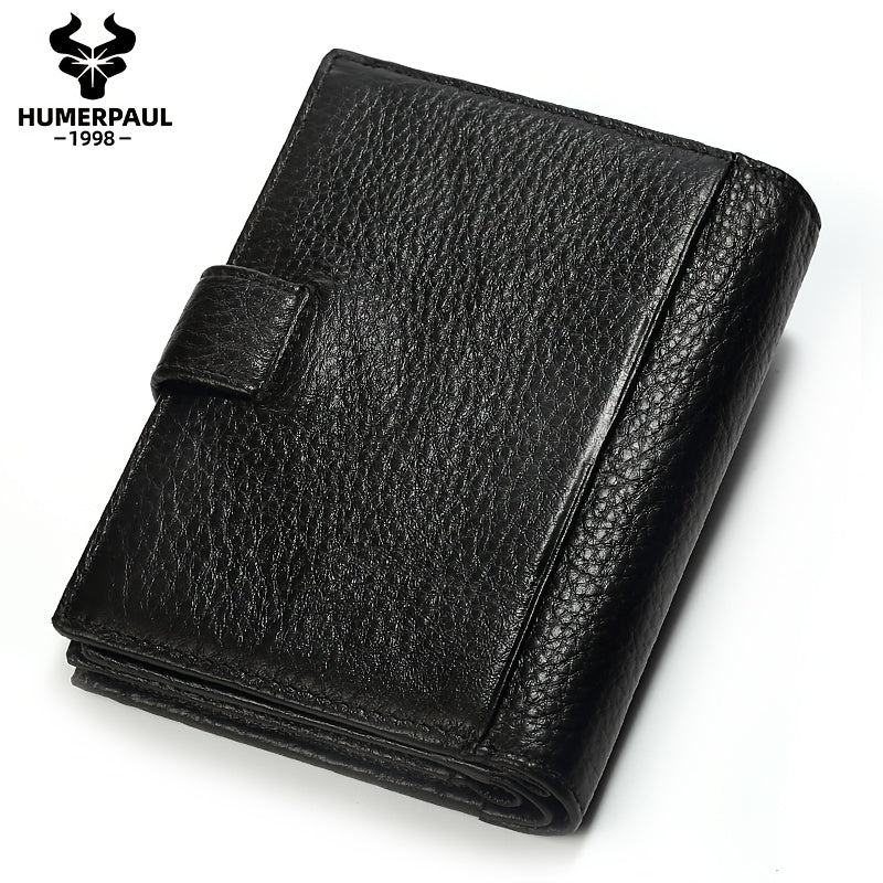 Men's Passport and Card Wallet, Cowhide Leather