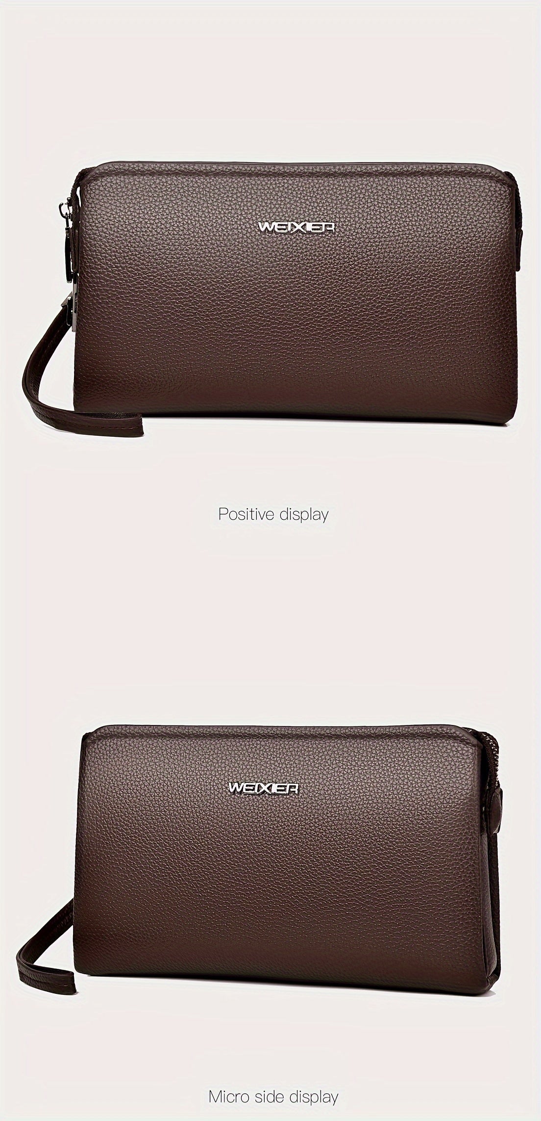 Men's Zip Wallet with Lock and 12 Card Slots
