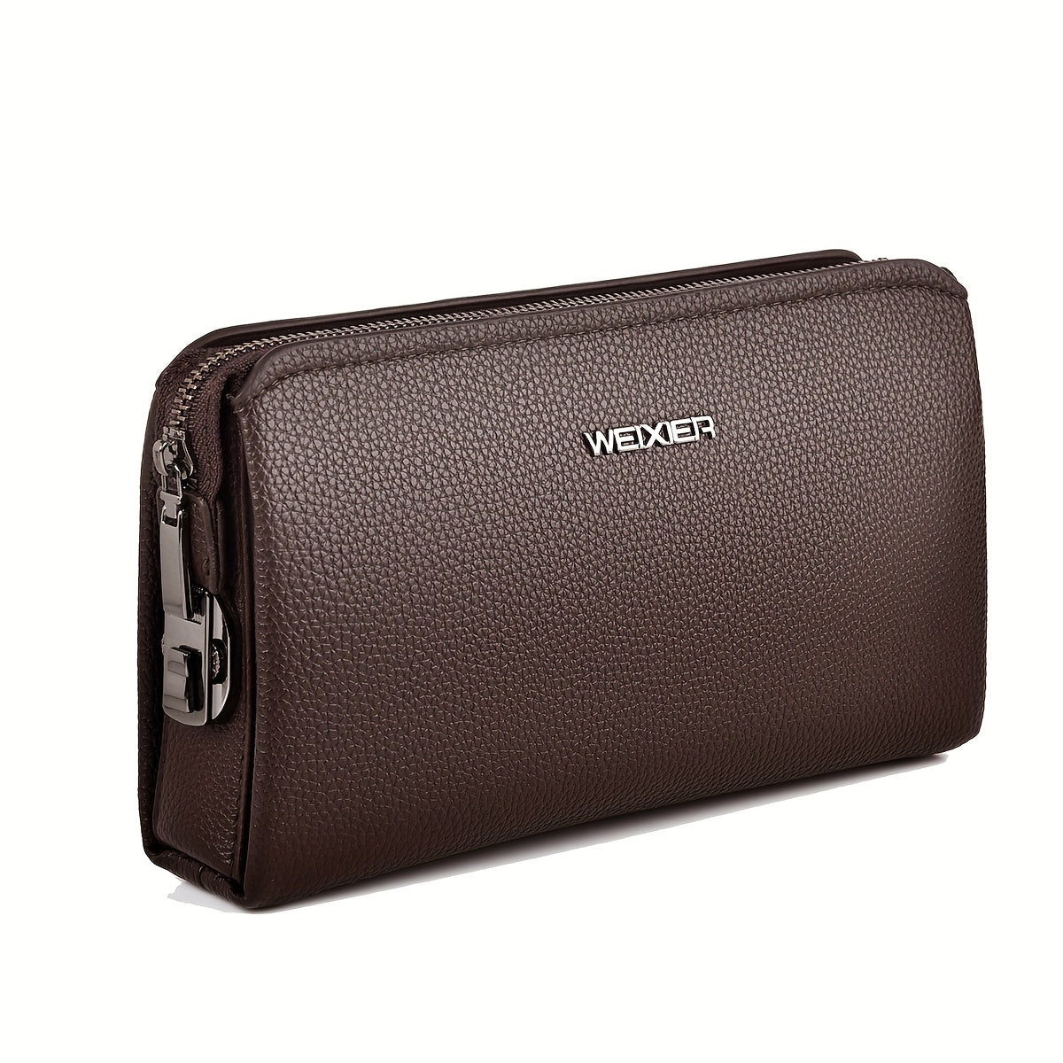 Men's Zip Wallet with Lock and 12 Card Slots