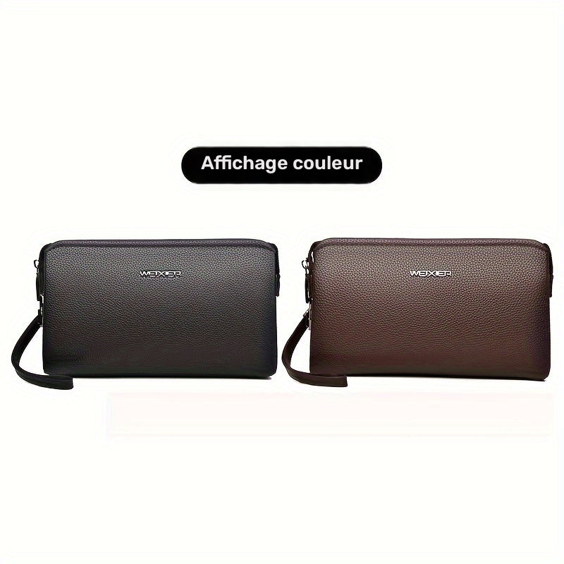 Men's Zip Wallet with Lock and 12 Card Slots
