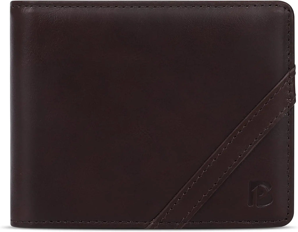 Top Grain Leather Bifold Wallet with RFID Protection
