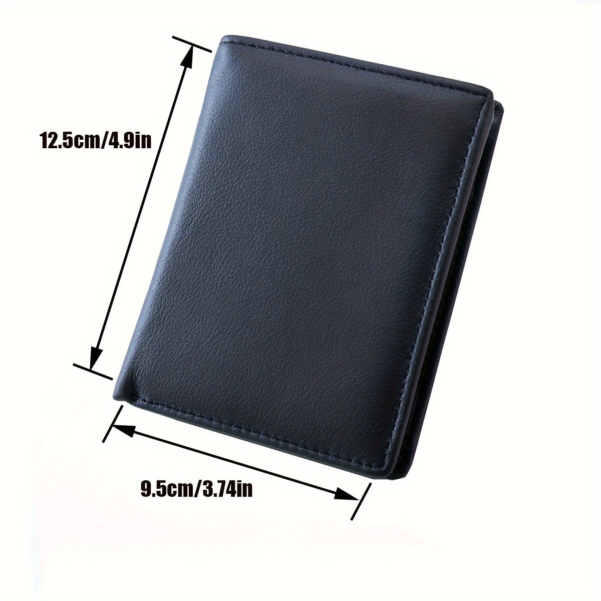 Men's Vertical Wallet, Twelve Slots and 86 Grams