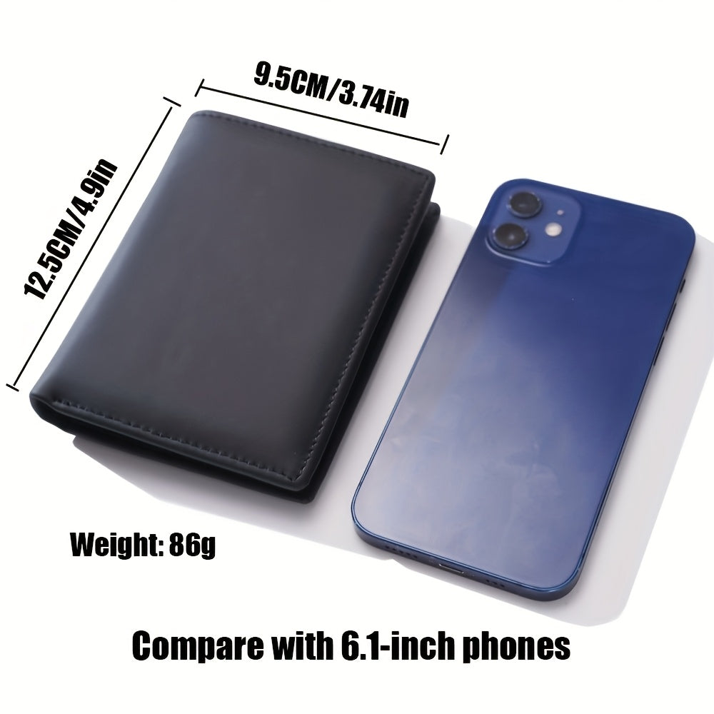 Men's Vertical Wallet, Twelve Slots and 86 Grams