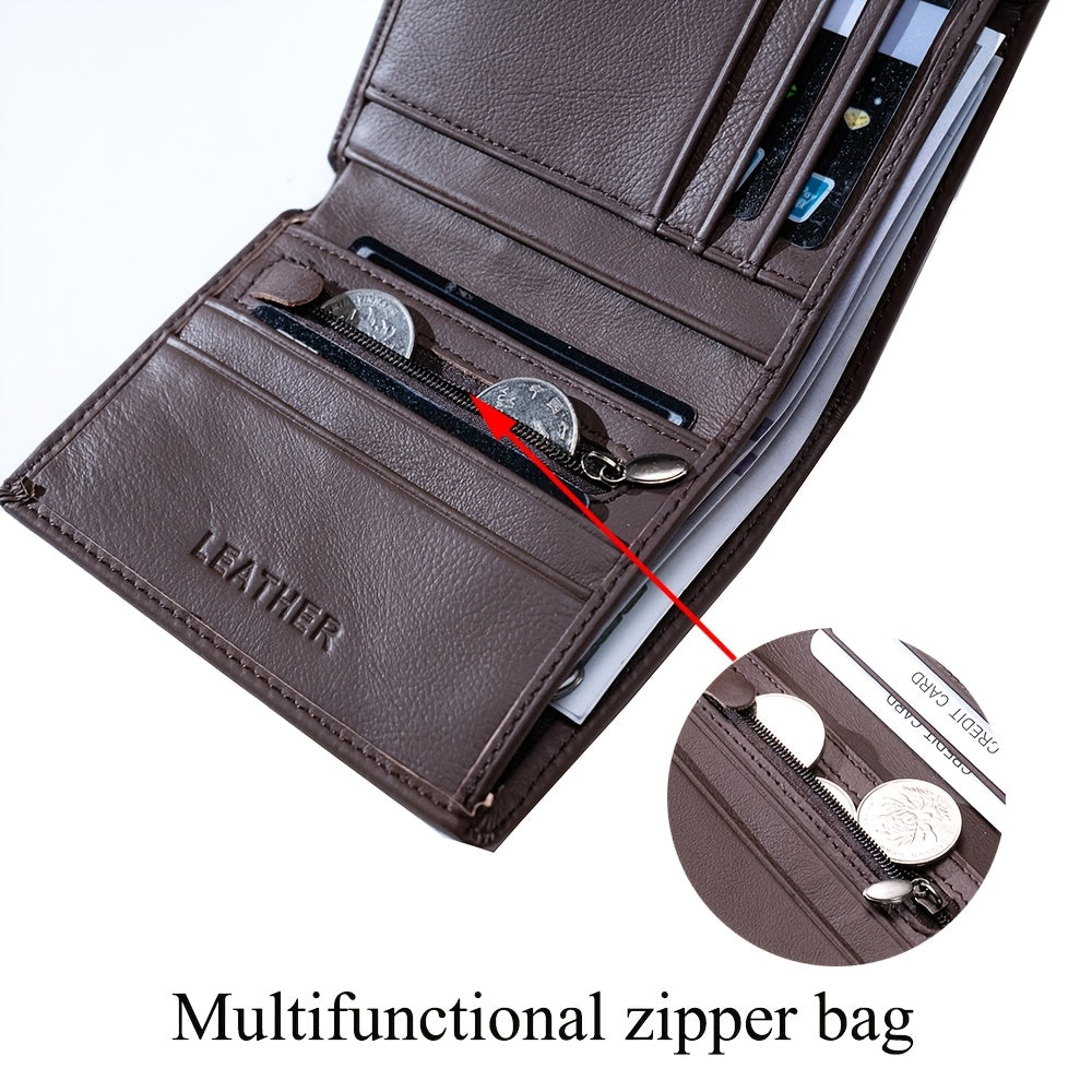 Men's Vertical Wallet, Twelve Slots and 86 Grams