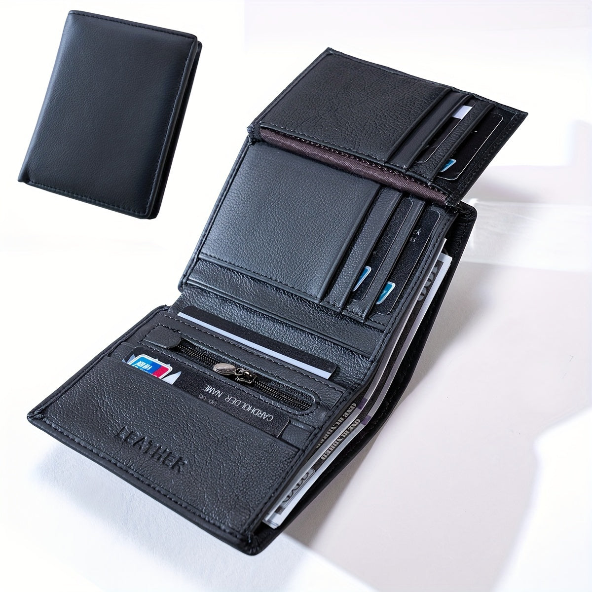 Men's Vertical Wallet, Twelve Slots and 86 Grams Image