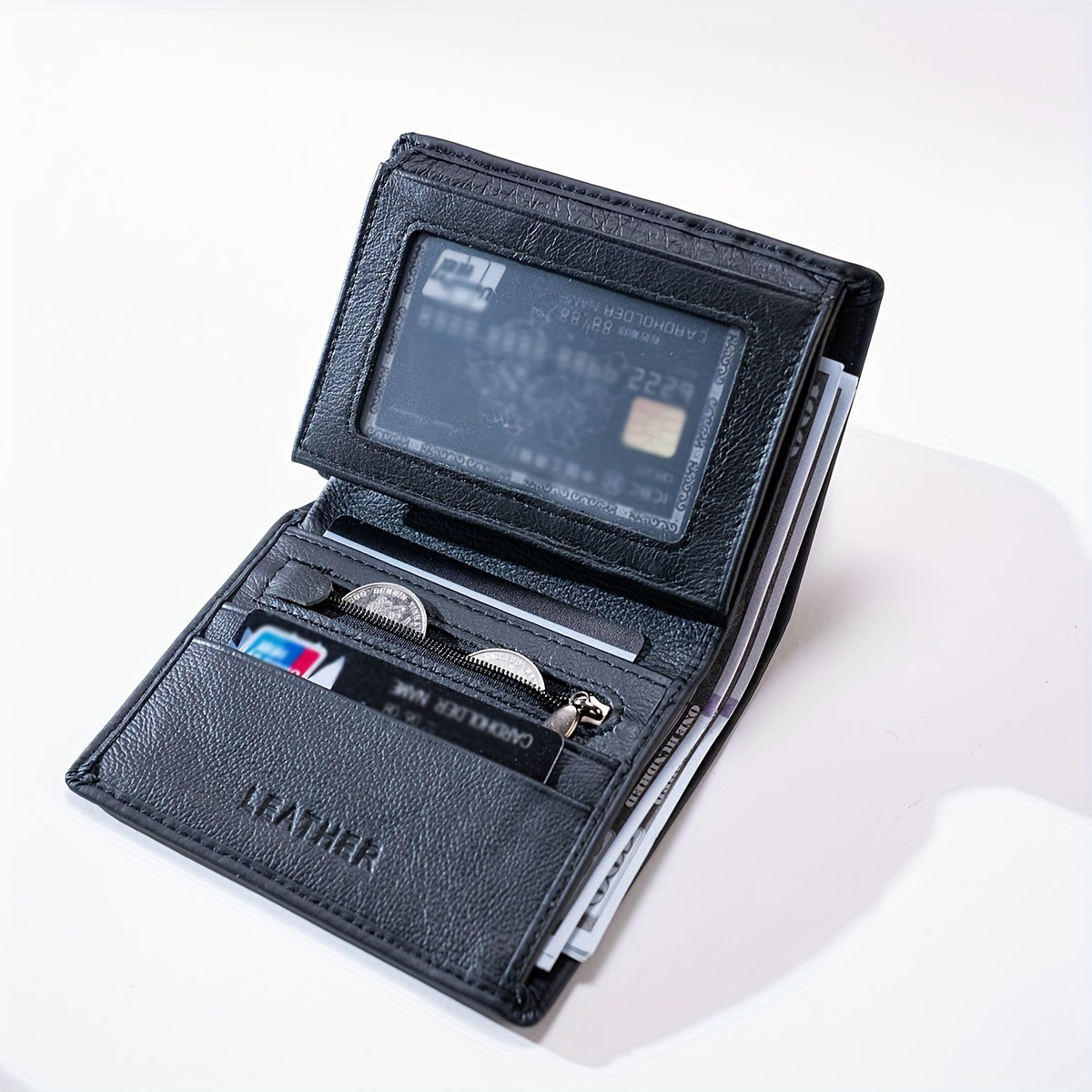 Men's Vertical Wallet, Twelve Slots and 86 Grams