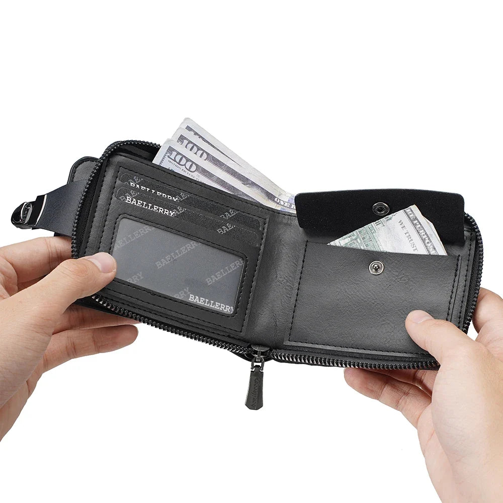 Retro Wallet for Men - Vintage Style & Double Security (Model bae851) Image