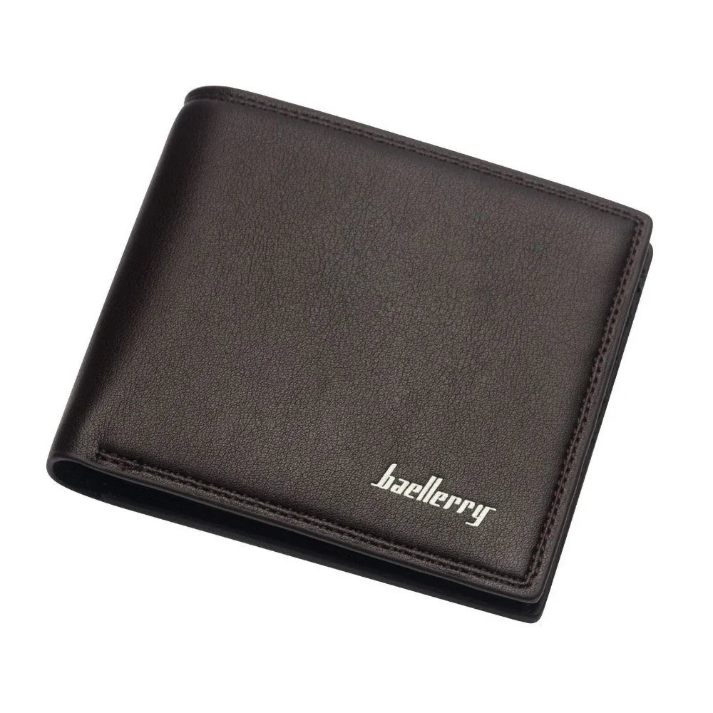 Slim Minimalist PU Leather Wallet for Men
