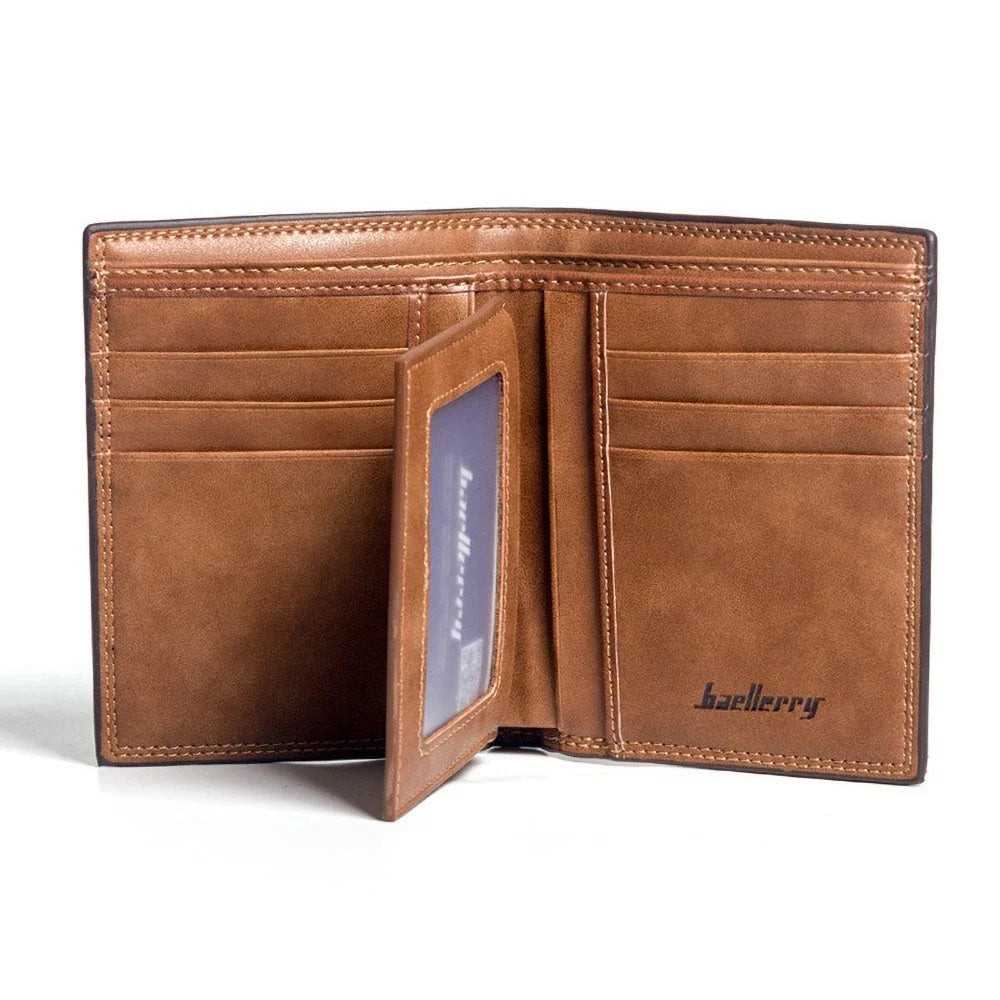 Slim Minimalist PU Leather Wallet for Men Image