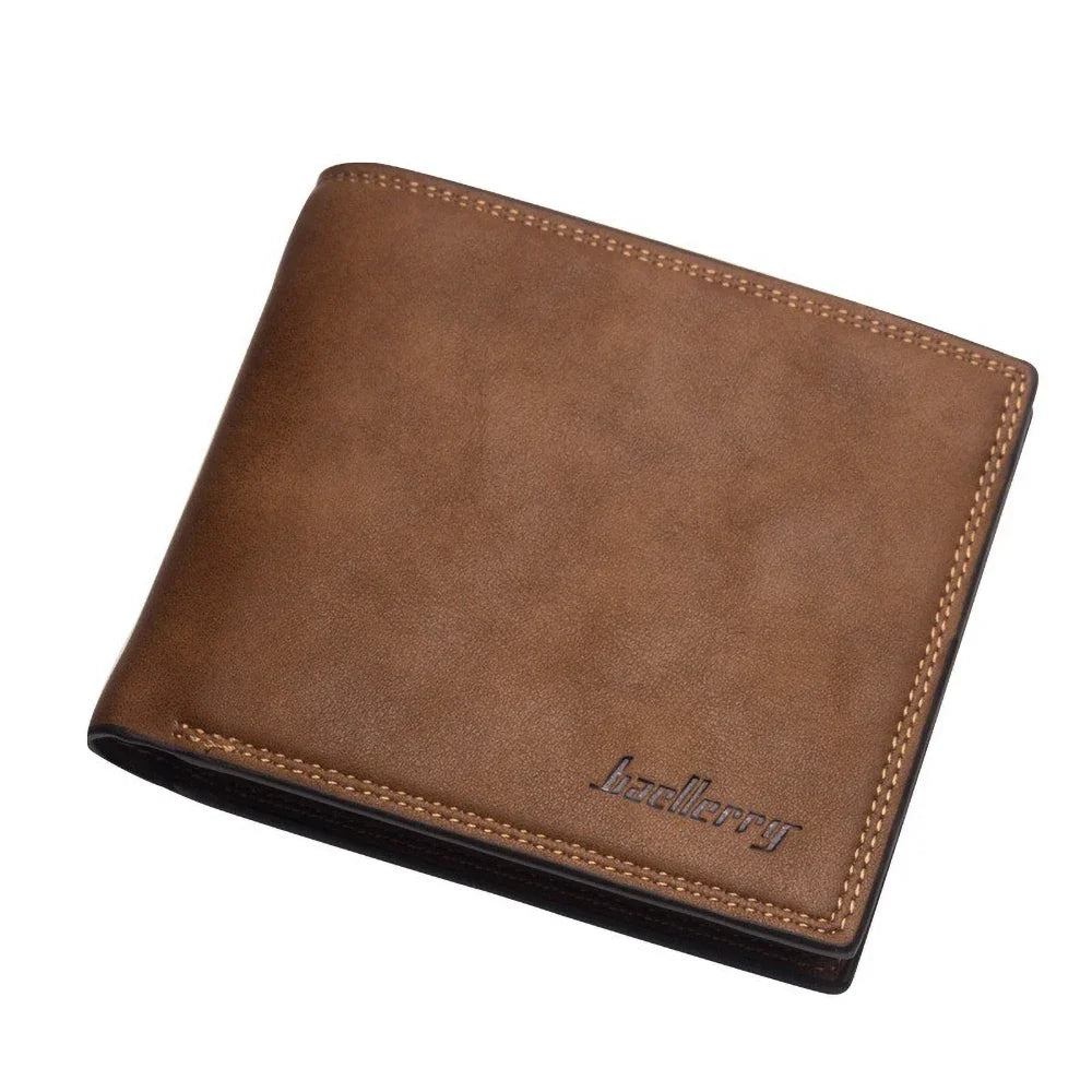 Slim Minimalist PU Leather Wallet for Men