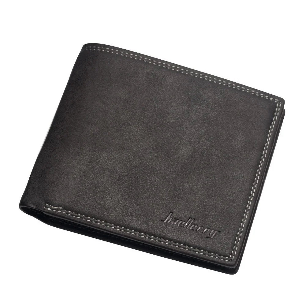 Slim Minimalist PU Leather Wallet for Men