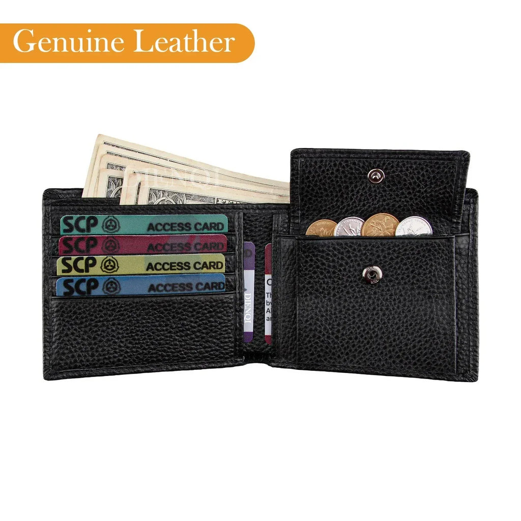 Genuine Leather Wallet - RFID Security and Compact Elegance