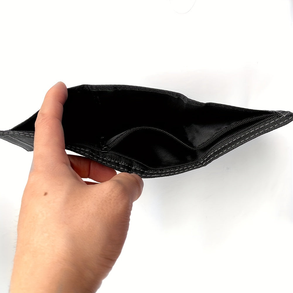 Men's 3-Fold Wallet in Fabric with Zippered Coin Pocket