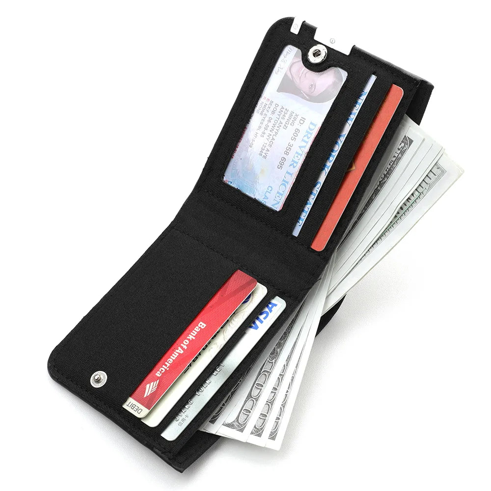 Men's Anime Style Canvas Wallet - Ultra-light and Multi-slot