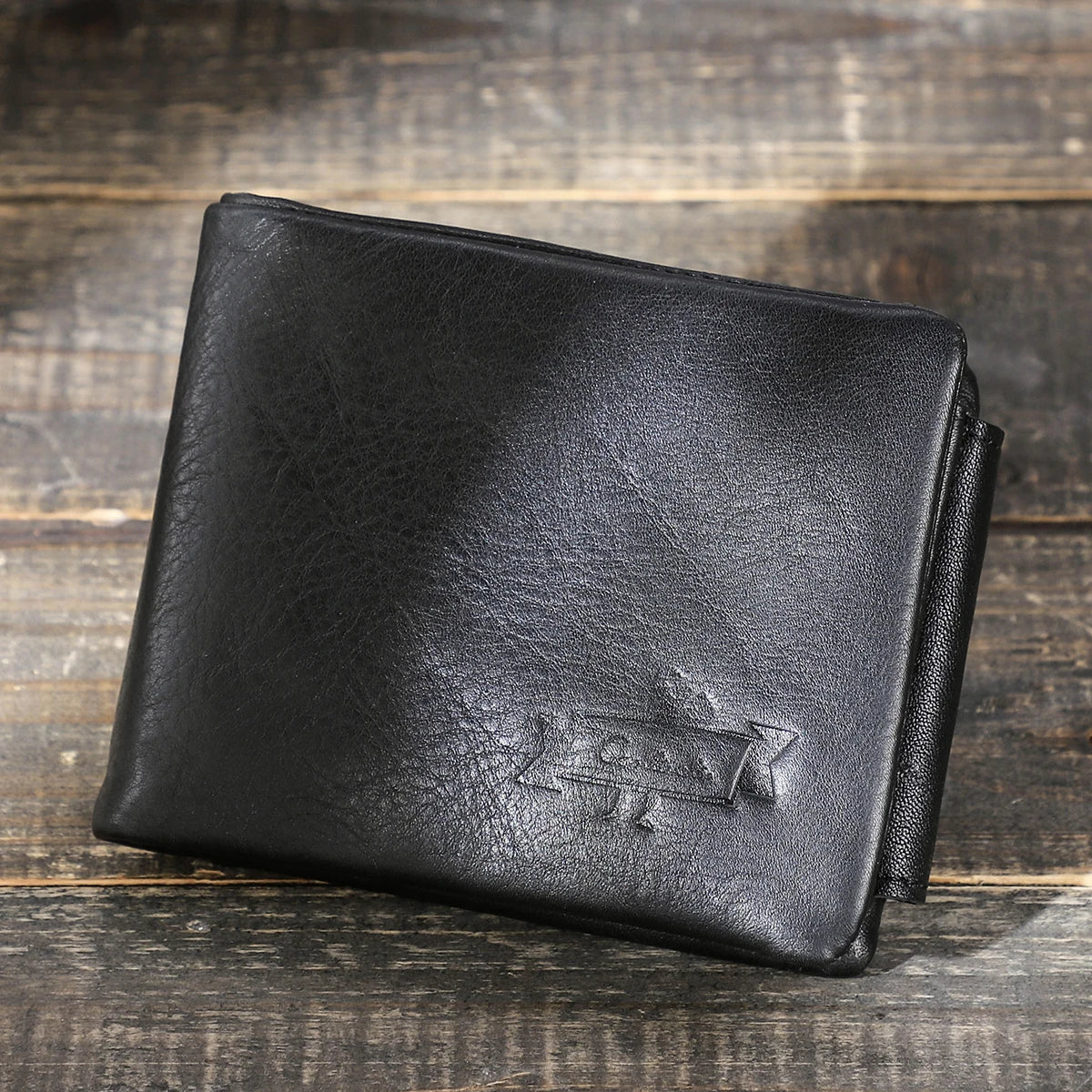 Men's Trifold Wallet in Genuine Vegetable-Tanned Leather