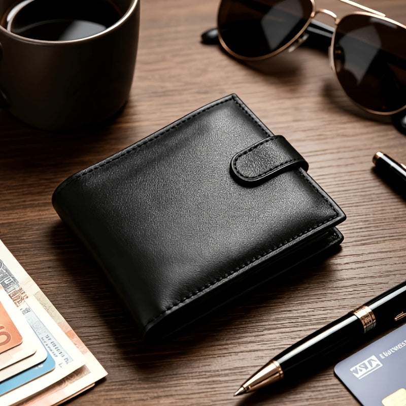 Men's Tri-Fold Wallet, Faux Leather, Coin Pocket and ID Window