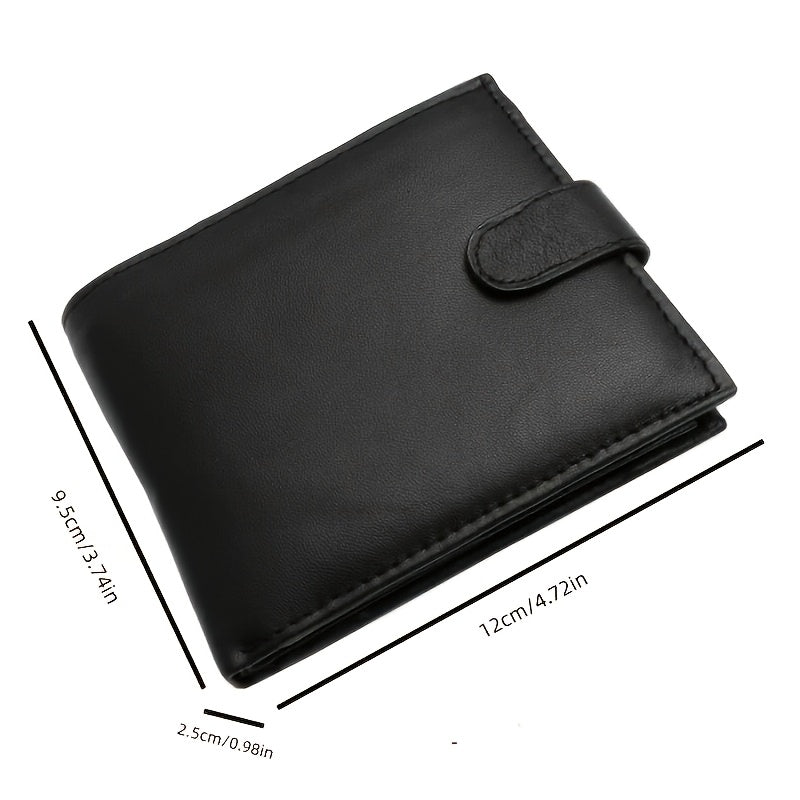 Men's Tri-Fold Wallet, Faux Leather, Coin Pocket and ID Window