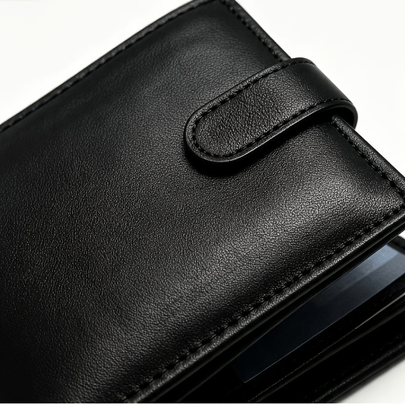 Men's Tri-Fold Wallet, Faux Leather, Coin Pocket and ID Window