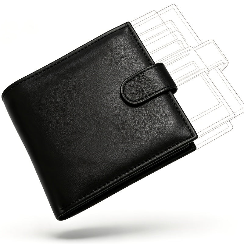 Men's Tri-Fold Wallet, Faux Leather, Coin Pocket and ID Window