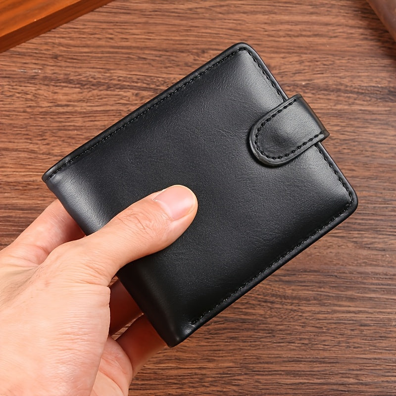 Men's Tri-Fold Wallet, Faux Leather, Coin Pocket and ID Window
