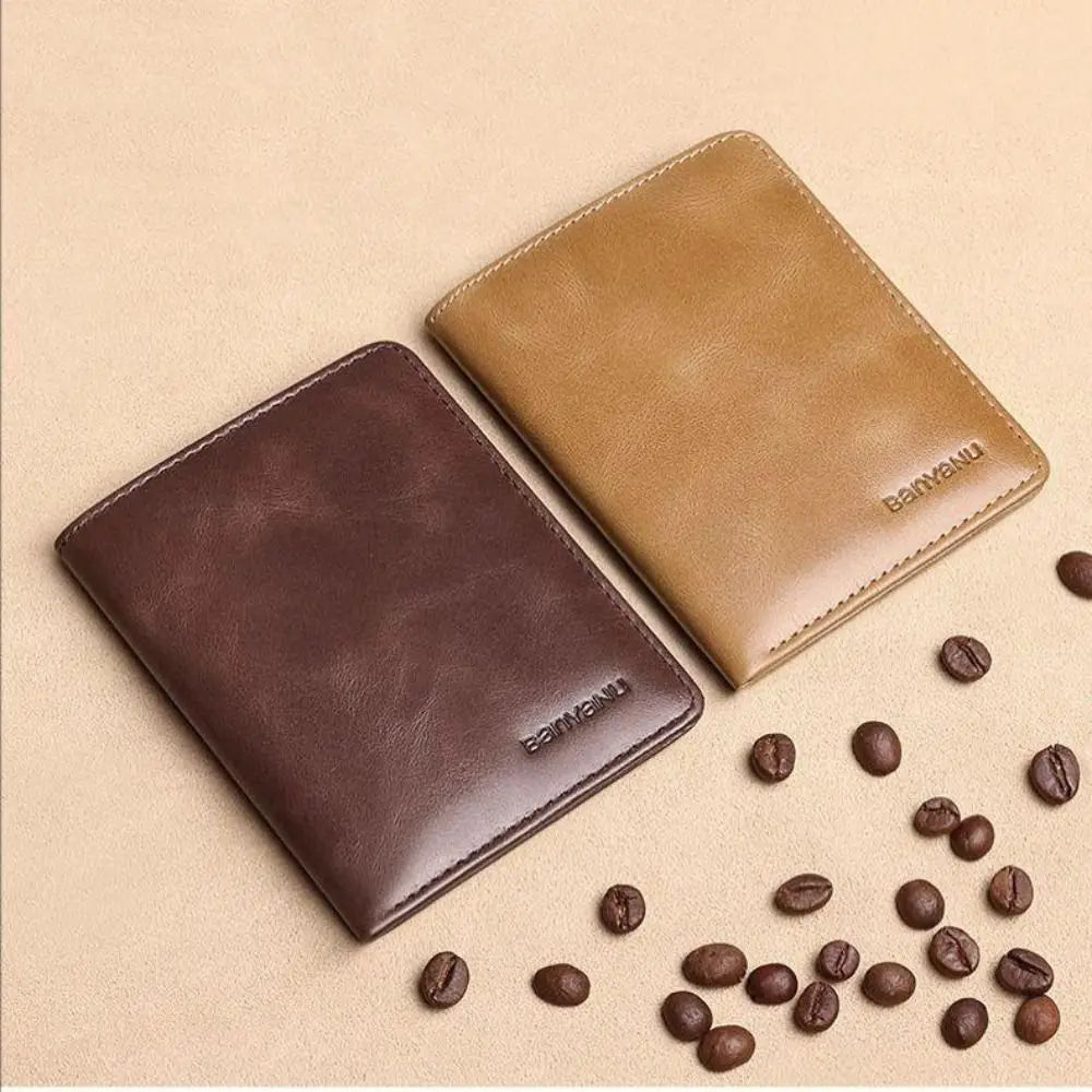 Ultra-slim Men's PU Leather Wallet with RFID Protection