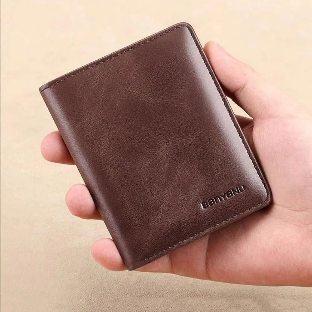 Ultra-slim Men's PU Leather Wallet with RFID Protection Image