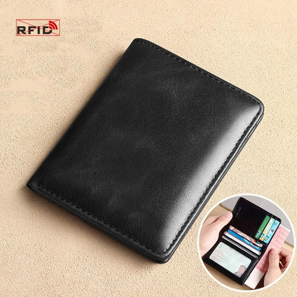 Ultra-slim Men's PU Leather Wallet with RFID Protection