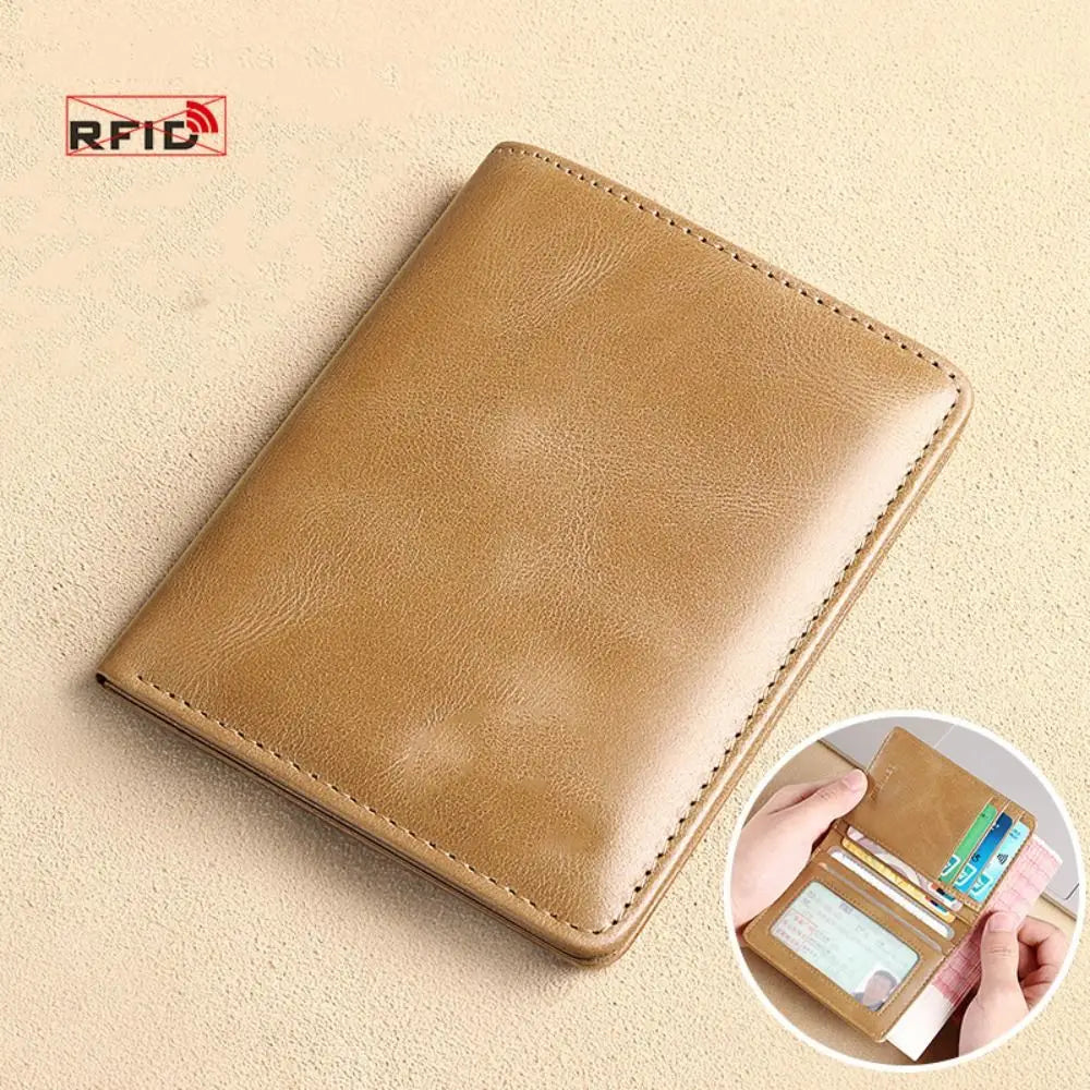 Ultra-slim Men's PU Leather Wallet with RFID Protection