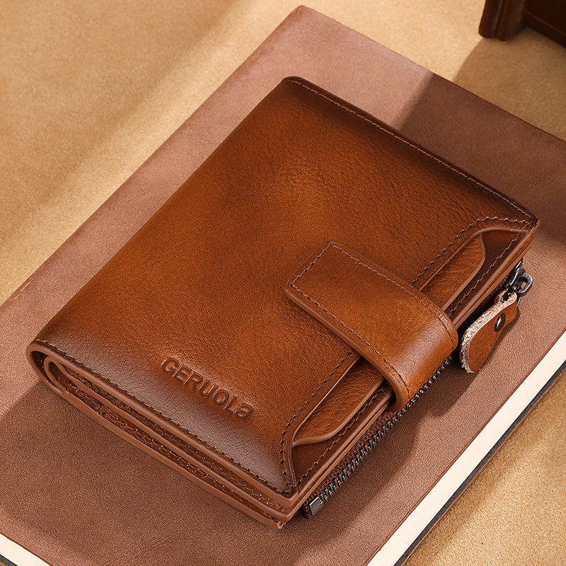 Men's Vertical Wallet with 17 Card Slots and ID Holder Image